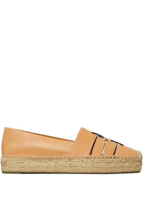 Espadrilles in pelle in marrone Tory burch - donna